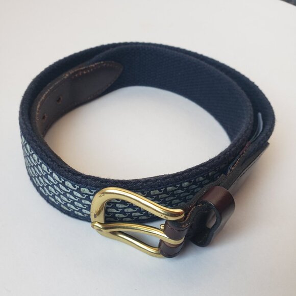 Vineyard Vines Other - Vineyard Vines Size 26 Boy's Belt Navy Blue Leather Whale Club Belt USA made